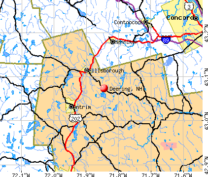 Deering, NH map