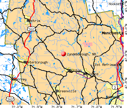 Lyndeborough, NH map