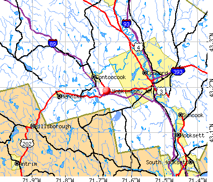 Hopkinton, NH map