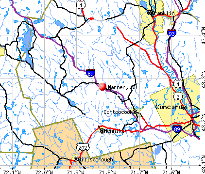 Warner, NH map