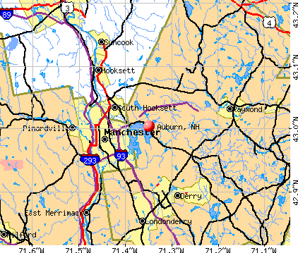 Auburn, NH map