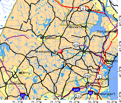 Brentwood, NH map