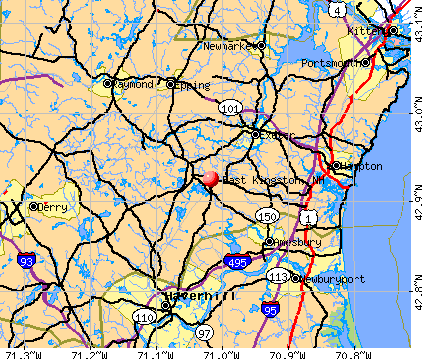 East Kingston, NH map