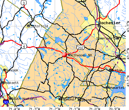 Northwood, NH map
