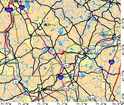Salem, NH map