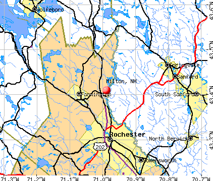 Milton, NH map