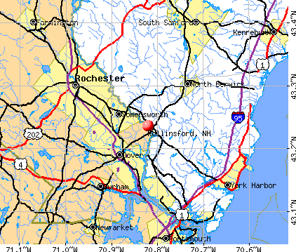 Rollinsford, NH map