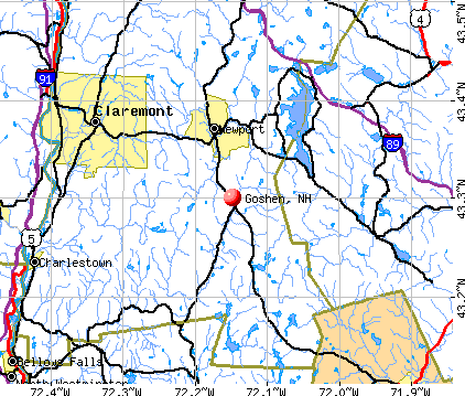 Goshen, NH map