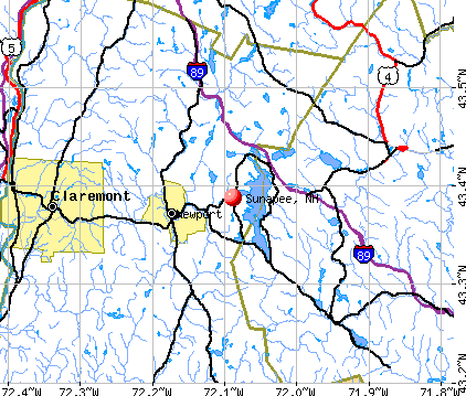 Sunapee, NH map