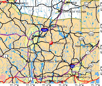 Preston, CT map