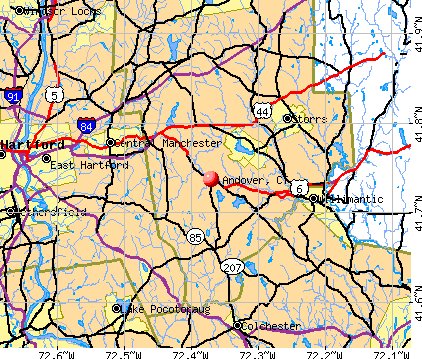 Andover, CT map