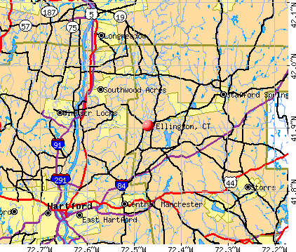 Ellington, CT map