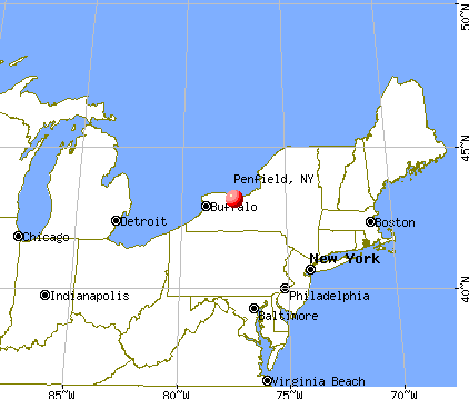 Penfield, New York map