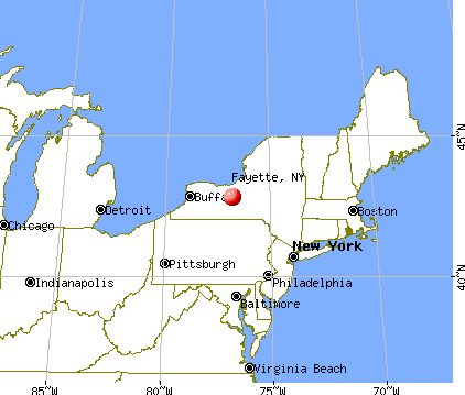 Fayette, New York map