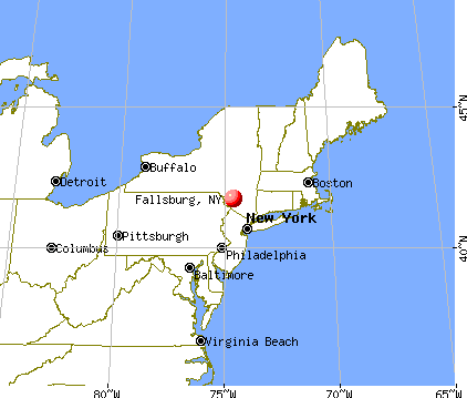 Fallsburg, New York map