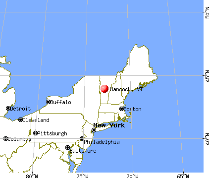 Hancock, Vermont map