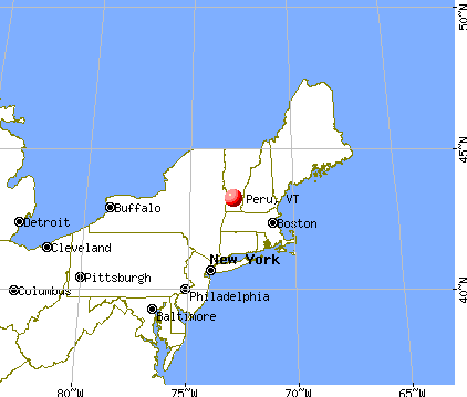 Peru, Vermont map