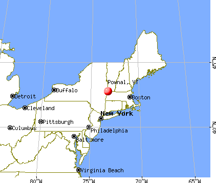 Pownal, Vermont map