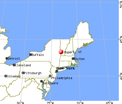 Rupert, Vermont map