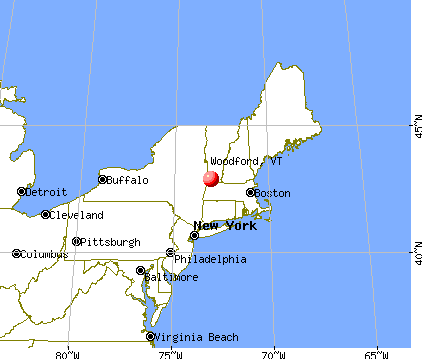 Woodford, Vermont map