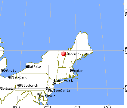 Hardwick, Vermont map