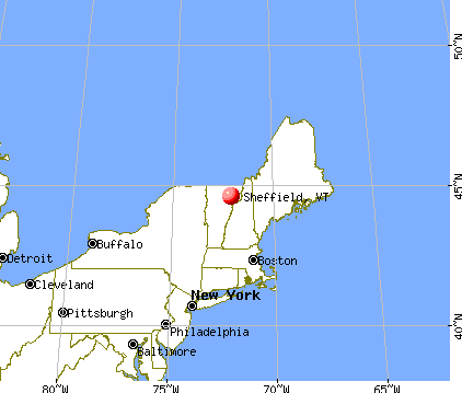 Sheffield, Vermont map