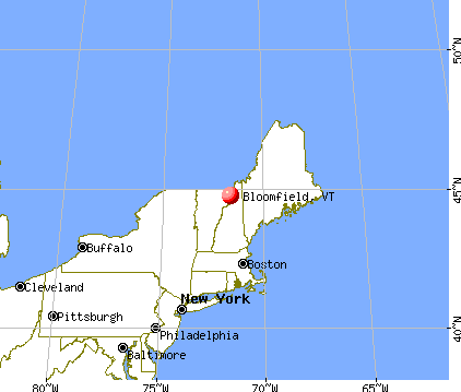 Bloomfield, Vermont map