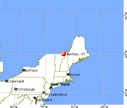 Norton, Vermont map