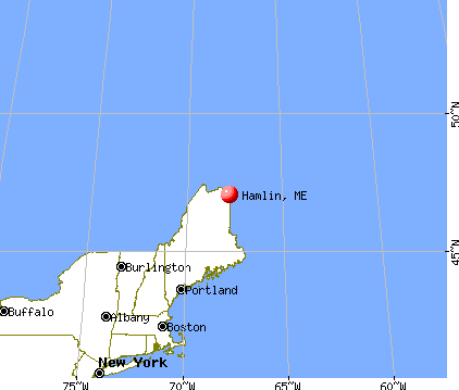 Hamlin, Maine map