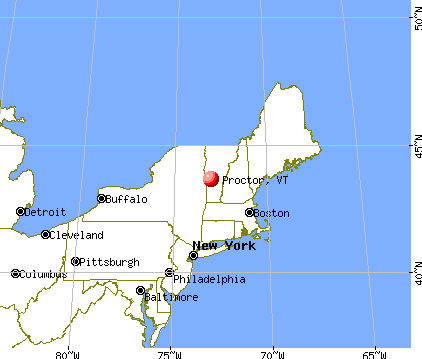 Proctor, Vermont map