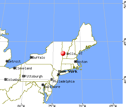 Wells, Vermont map