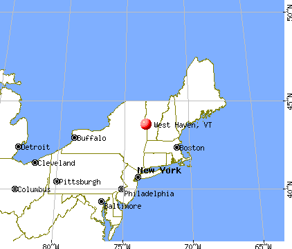 West Haven, Vermont map