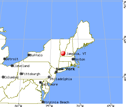 Jamaica, Vermont map