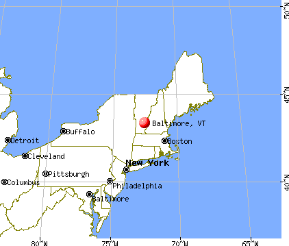 Baltimore, Vermont map