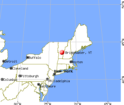 Bridgewater, Vermont map