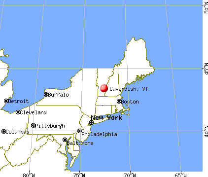 Cavendish, Vermont map