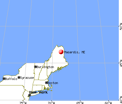 Masardis, Maine map
