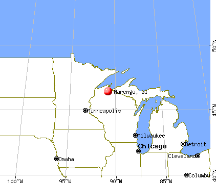 Marengo, Wisconsin map