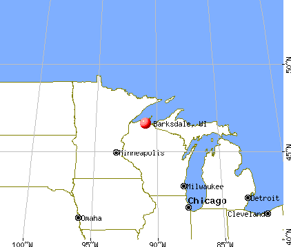 Barksdale, Wisconsin map