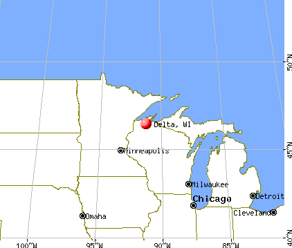 Delta, Wisconsin map