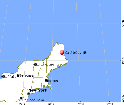 Oakfield, Maine map