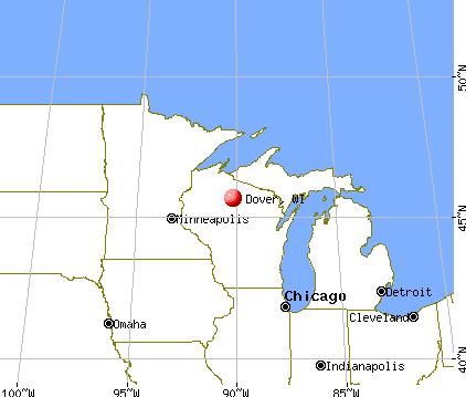 Dover, Wisconsin map