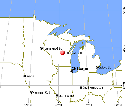 Blaine, Wisconsin map