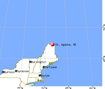 St. Agatha, Maine map