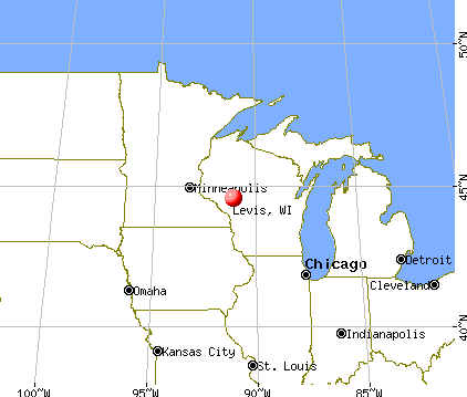 Levis, Wisconsin map