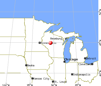 Reseburg, Wisconsin map