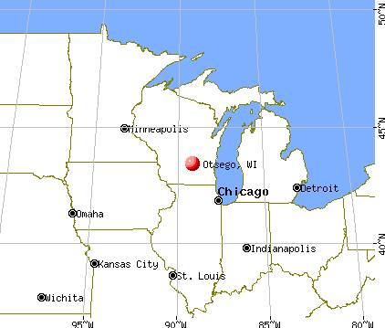 Otsego, Wisconsin map