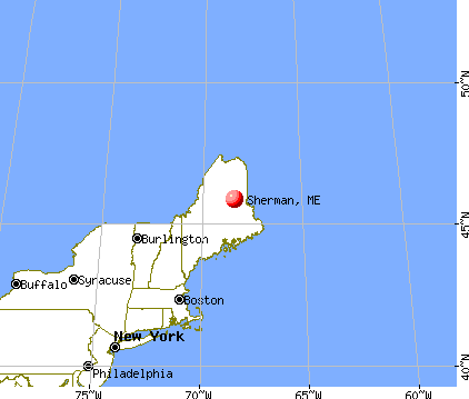 Sherman, Maine map