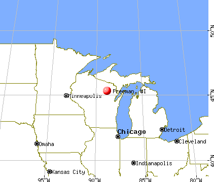 Freeman, Wisconsin map