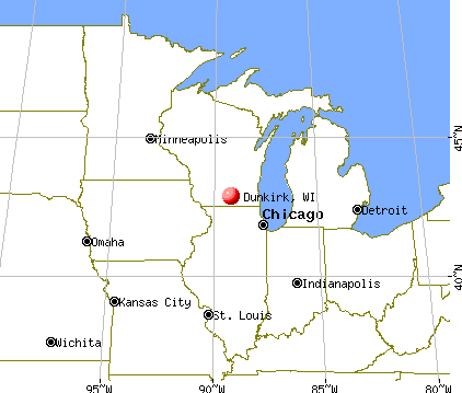 Dunkirk, Wisconsin map